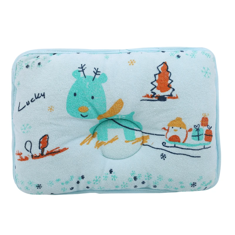 Подушка для малышей, предотвращающая появление плоской головы, детская подушка, новая детская подушка для новорожденного, поддержка сна, вогнутая подушка - Цвет: green