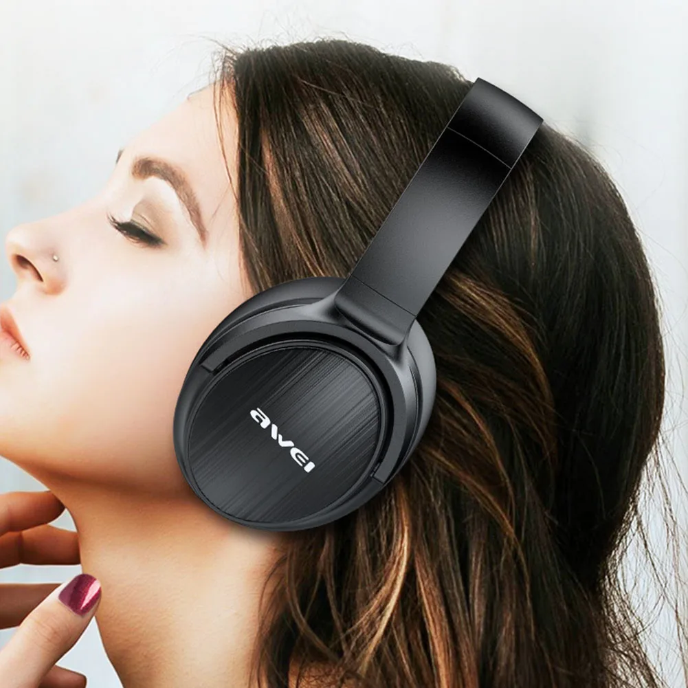 Наушники вкладыши Awei A780BL Складная Bluetooth 5 0 Беспроводной наушники стерео Hi Fi раза