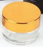 Clear (Gold Lids) 10 шт.(5 г/10 г/15 г/20 г/30 г/50 г) янтарный прозрачный контейнер для стеклянных банок косметический крем лосьон порошок матовый горшок Бутылка для путешествий - Цвет: Clear (Gold Lids)