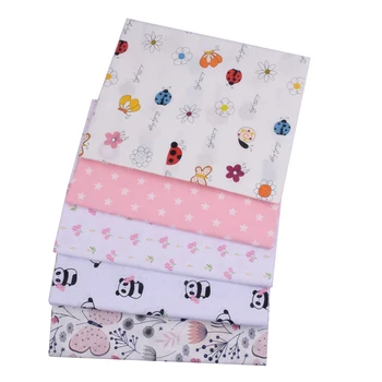 

Floral Butterflry Ladybird 100% Cotton Twill Fabric, Patchwork Cloth, Sewing Quilting Fat Quarters Materials For Baby&Child