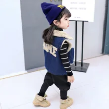 Детский осенне-зимний жилет из вельвета и денима для малышей детский джинсовый жилет для мужчин и женщин, детский бархатный шерстяной жилет