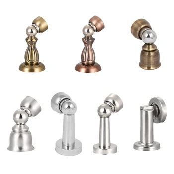 

uxcell 1-3pcs Retro Door Furniture Door Magnetic Catch Holder Stopper Doorstop Screw Floor Mount Bronze Copper