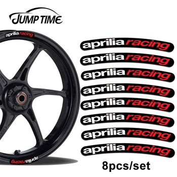 

Jump Time 13cm x 1.3cm 8Pcs For Aprilia Racing Rim Edge Stickers Wheel Stripes Set Car Motorbike Motorcycle Racing Decal Decor