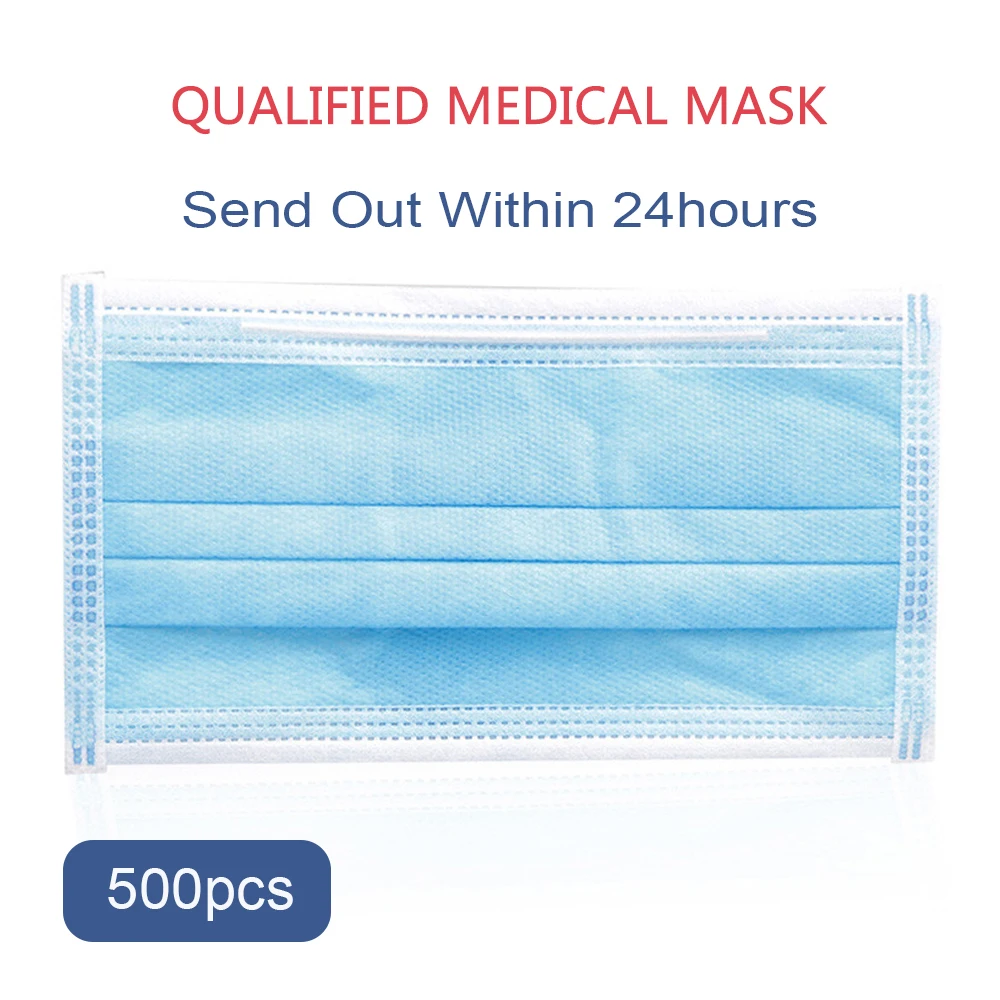 

500pcs Disposable Anti Virus Mask Mouth Korean Non Medical Face Surgical Coronavirus Mask