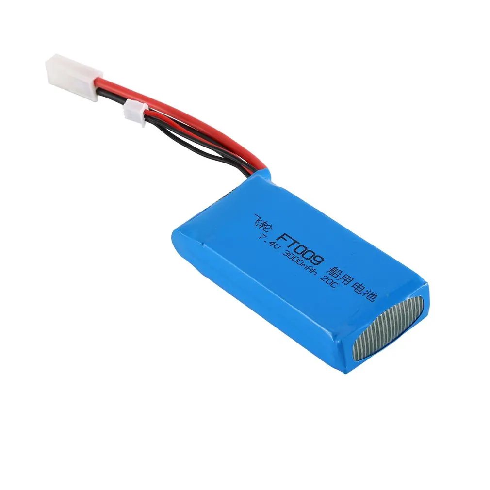 3000MAH 7,4 V 20C 2S 2P штекер RC лодка Lipo-аккумулятор перезаряжаемый аккумулятор для FT009 высокоскоростная лодка с дистанционным управлением