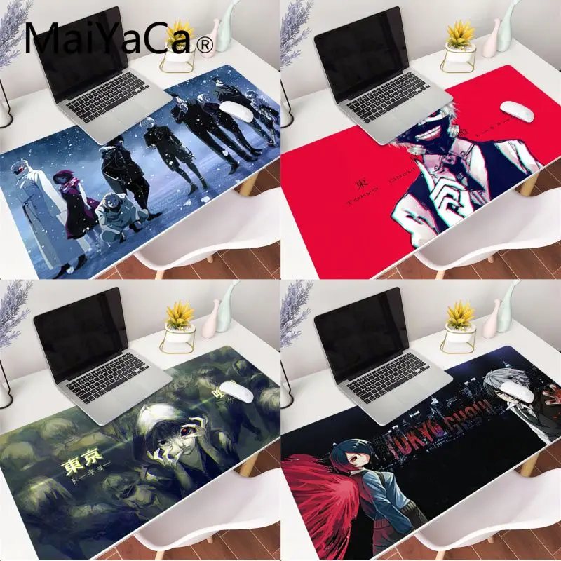 MaiYaCa Tokyo Ghoul аниме прочный резиновый коврик для мыши игровой xl xxl 900x400 мм Lol dota2 cs go |