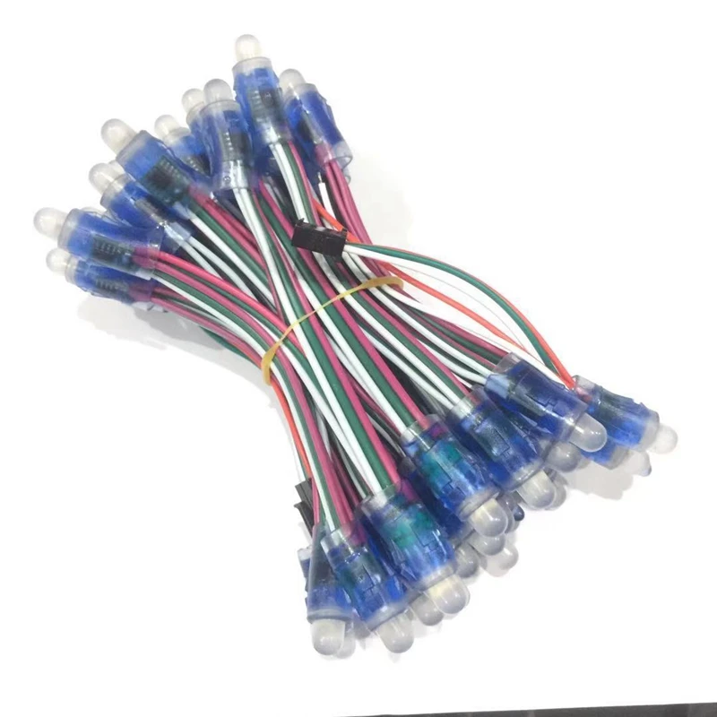 50leds 12mm WS2811 2811 IC Full Color Pixel LED Module Light input DC5V IP68 waterproof RGB color Digital LED Pixel Light