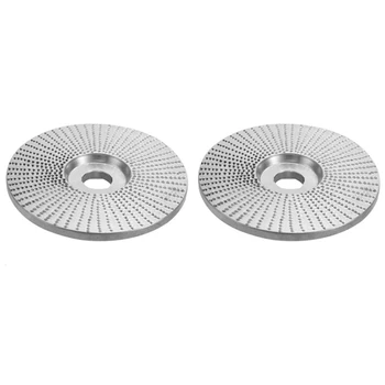

2Pc Wood Angle Grinding Wheel Sanding Carving Rotary Tool Abrasive Disc for Angle Grinder Tungsten Carbide