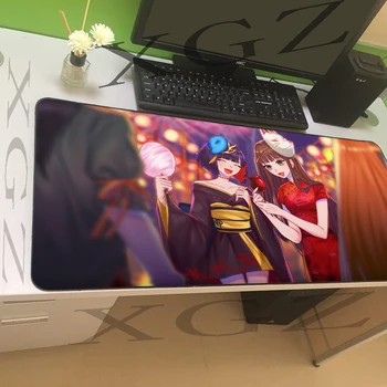 

XGZ Anime Mask Sexy Girl Custom Large Game Mouse Pad Black Locking Edge Computer Desk Mat Rubber Slip Xxl