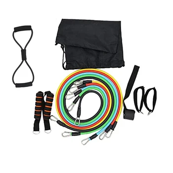 

12Pcs / Set Fitness Resistance Bands Set Exercise Elastic Pull String for Aerobic Exercise Workout