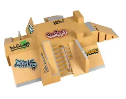 Kit de rampa para skate park, peças para plataforma tecnológica, skate, mini dedos
