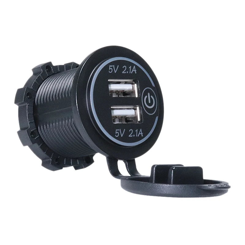 5V 2.1A 12-24V двойное Usb Автомобильное зарядное устройство Универсальный адаптер