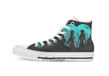 

SAO in love Custom Casual High Top lace-up Canvas shoes sneakers Drop shipping