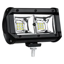 Feux de travail à LED pour voiture, lampe auxiliaire pour moto, bande lumineuse de modification de voiture, 5 pouces, 54W, 18LED