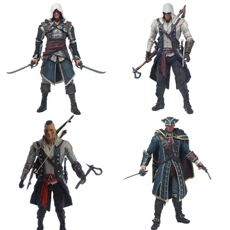 

Creed Series 4 Mohawk Connor Haytham Edward Kenway Action Figure Model Toys Collection Figure Model Toys Doll Christmas Gift