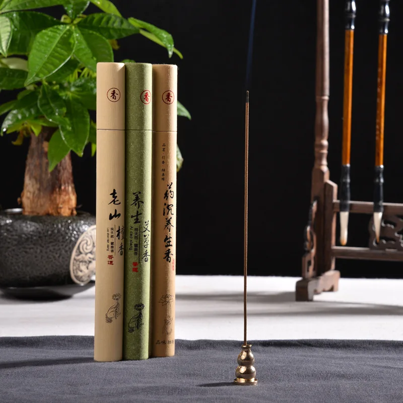 

21cmNatural Sandalwood Incense Home Indoor 20g Wormwood Health Three Incense Auxiliary Sleeping Incense