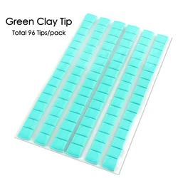 Argile adhésive multi usages, 2 pièces, bricolage, Art de manucure et de pédicure, colle de fixation pour pointes d'ongles, argile de décoration (blanc + vert) 
