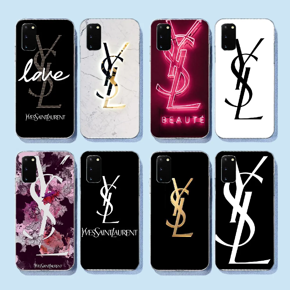 

PENGHUWAN Famous French Luxury Brand Black TPU Soft Phone Case Cover for Samsung S9 plus S5 S6 S7 edge S8 S10 plus