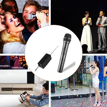 

Transmitter Receiver Lecture Karaoke Singing KTV Player High Definition Sound PC Professional Square Dancing Wireless Microphone