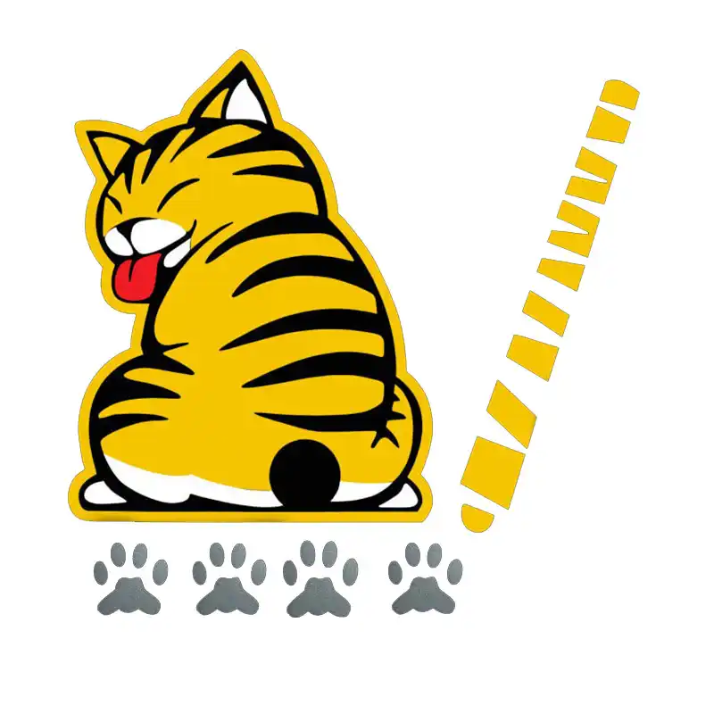 車のリアガラス反射ワイパーテール振る猫ステッカー車の装飾ステッカー車のステッカー Car Stickers Aliexpress