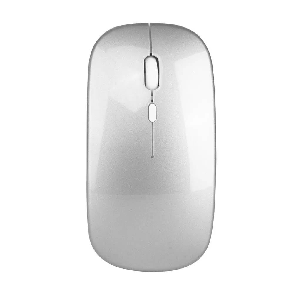 Беспроводная мышь компьютерная Bluetooth мышь USB PC Mause игровая мышь 2,4 Ghz USB оптическая мышь для ноутбука PC mышь# C1 - Цвет: Silver