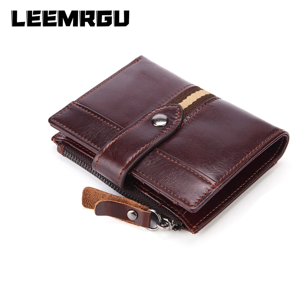 

Brand Retro Leather Men's Wallet Women Short High quality Soft leather Leather Two folds Wallet Zipper Cash Coin Purse Clutch