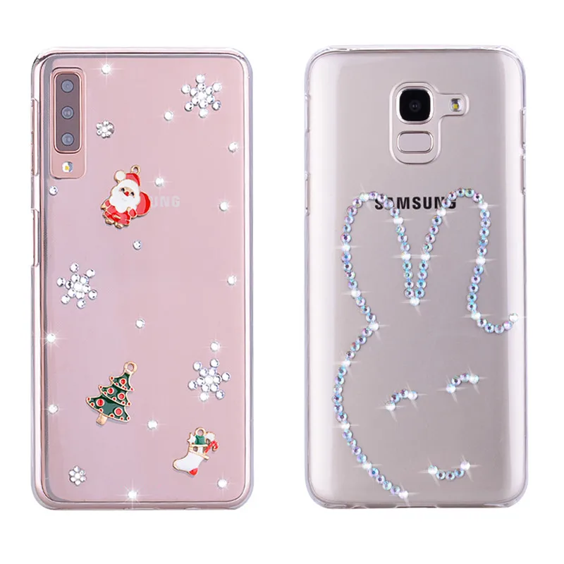 Рождественский прозрачный силиконовый чехол для samsung Galaxy J8 J6 плюс J4 J2 Core A9 A7 2018 A10