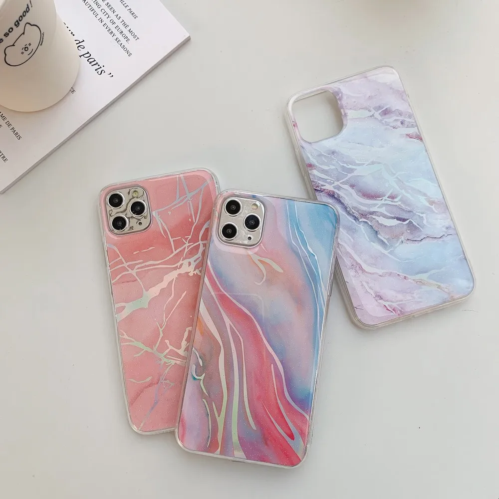 Японский и корейский постепенный матовый мрамор 11pro / max Apple X XS XR Чехол для