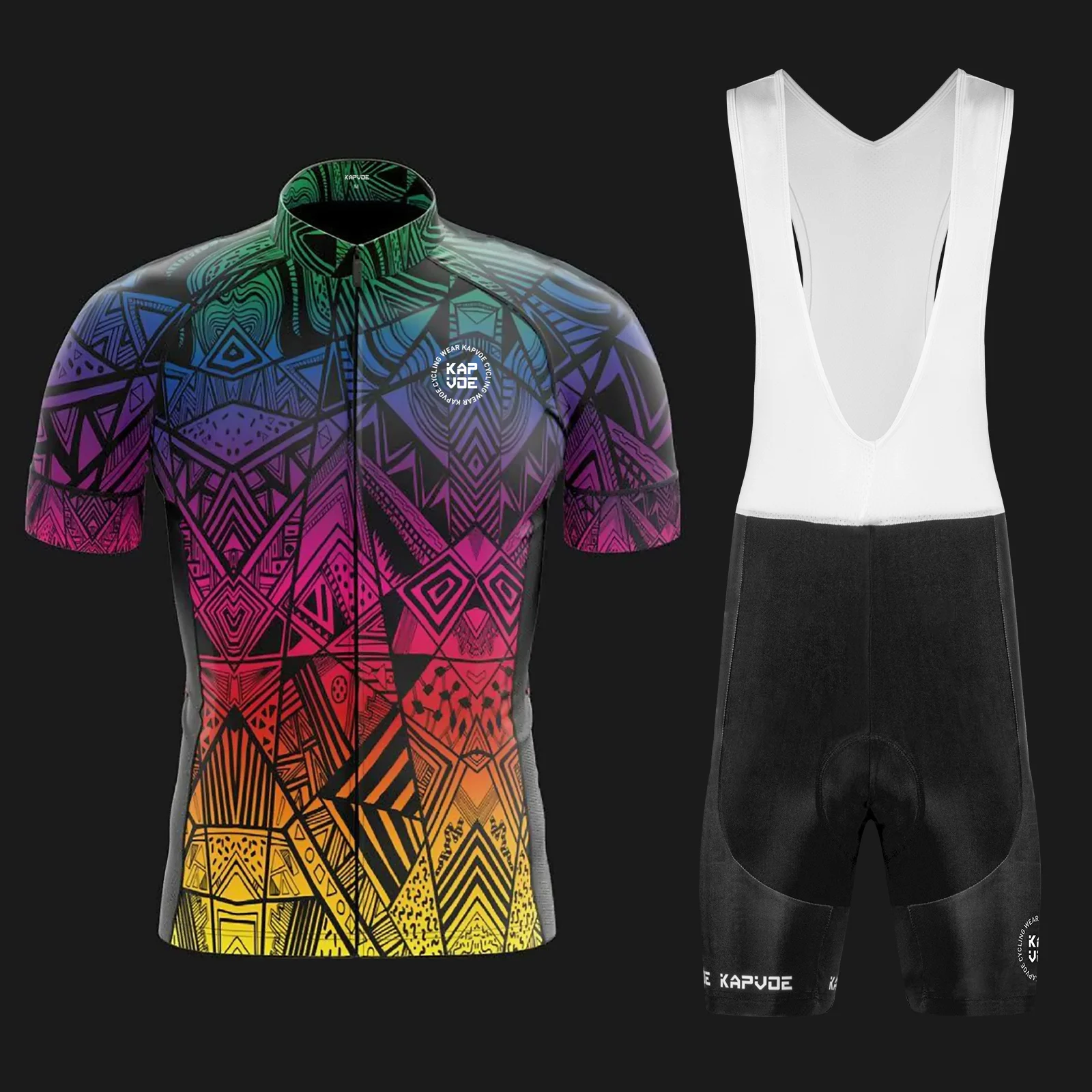Bib Set Details about   Men's Cycling Short Sleeve Set Bicycle Shirt