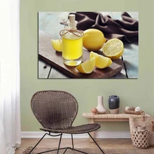Fruit Colorful Lemon Art Pictures Realist Poster Print Wall Art Canvas Painting For Home Kitchen Decoration
