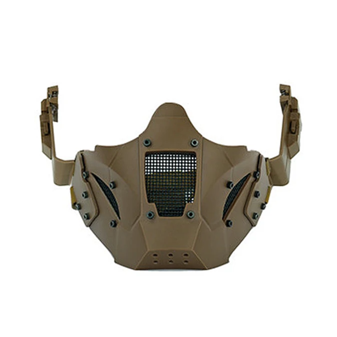 Страйкбол Железный Воин Половина маска для лица Cs слинг использовать с быстрой шлем защиты Велоспорт