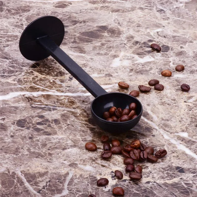 Plastic Coffee & Tea Tools 2 IN 1 10g Measuring Tamping Scoop Coffee Tamper Black Espresso Stand Coffee Spoon Plastic Coffee & Tea Tools 2 IN 1 10g Measuring Tamping Scoop Coffee Tamper Black Espresso Stand Coffee Spoon