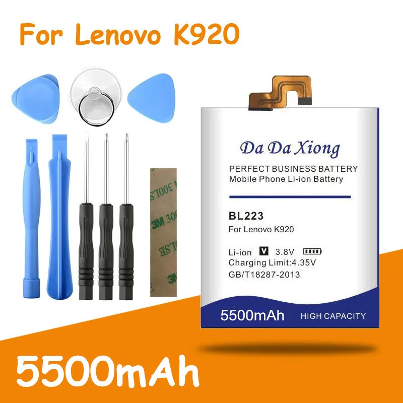 Бесплатная доставка 5500 мАч BL223 BL-223 Аккумулятор для Lenovo Vibe Z2 Pro K920 K80 K80M K7 сменная