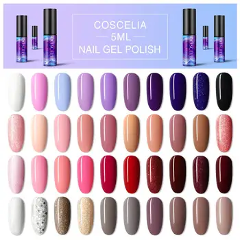 

COSCELIA Nail Polish Gel Set Art Design Manicure 5ml Soak Off UV LED Nail Gel Polish Hybrid Varnishes All For Manicure Tools