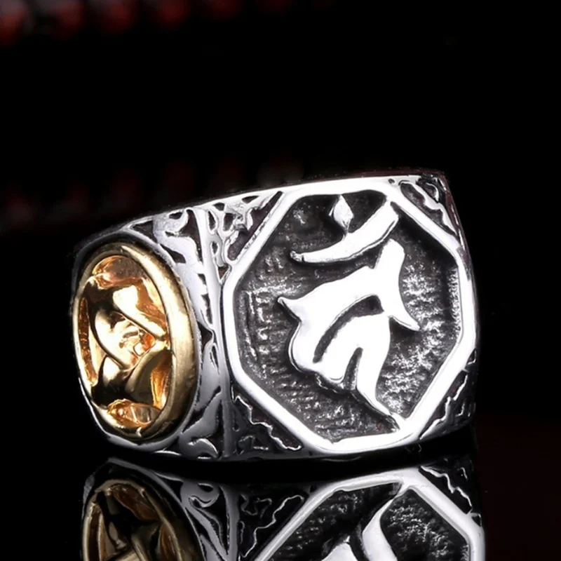 New Vintage Engraving Rune Ring Personality Creative Immovable King Trend Party Holiday Gift | Украшения и аксессуары