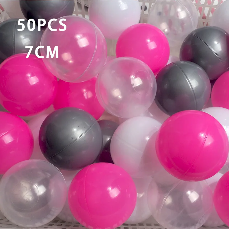 50 шт./лот, Экологичный красочный шар, пластиковый Океанский шар, веселые детские игрушки, детская игрушка для плавания, водный бассейн, волнистый шар диаметром 7 см - Цвет: WJ3709J