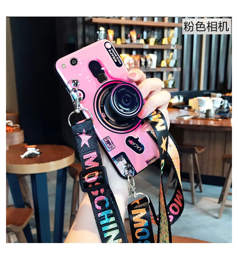Милый 3D чехол в стиле ретро для камеры Huawei Mate 10lite y9 prime 2019 Enjoy 7s p smart силиконовая