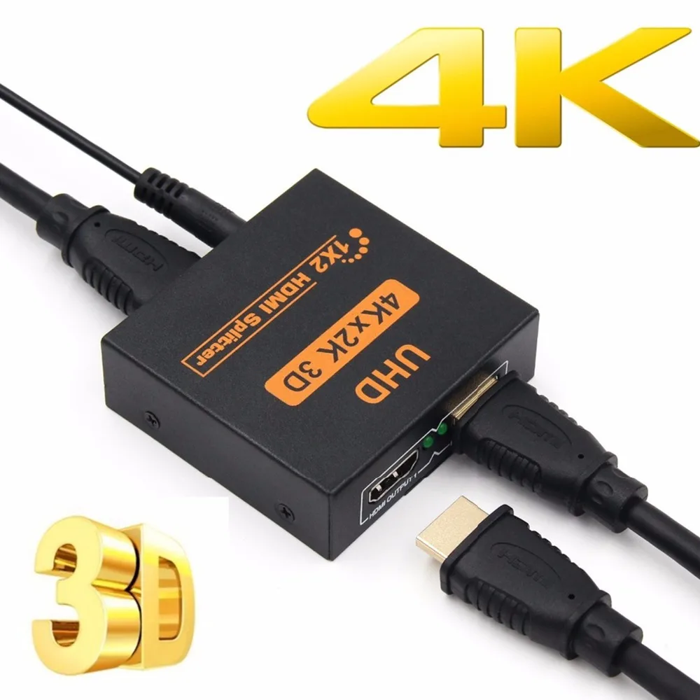 1 в 2 выхода HDMI сплиттер 4 версии HDCP 1080P 4K двойной дисплей для HDTV DVD PS3 Xbox|hdmi splitter|hdmi