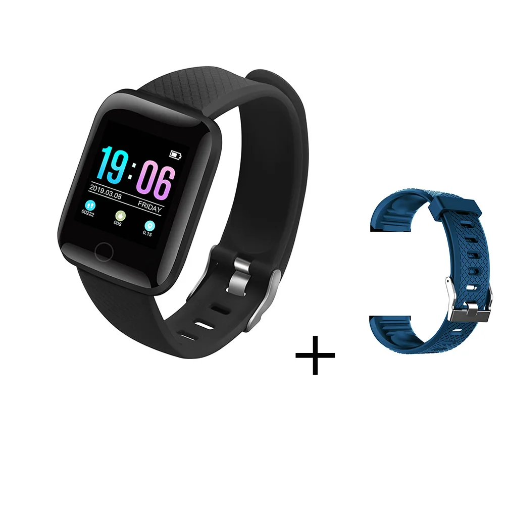 LEMFO 1,3 дюймов Смарт-часы для мужчин IP67 водонепроницаемый монитор сердечного ритма Smartwatch для женщин для Android IOS PK Apple Watch - Цвет: Black Blue