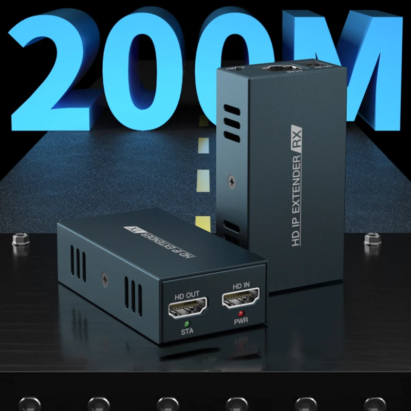 Acima da Rede Tensor de Rede Transmissor por Rj45 Novo Extensor Hdmi Cat5 Cat5e Cat 6 200m 1080p - Image 2