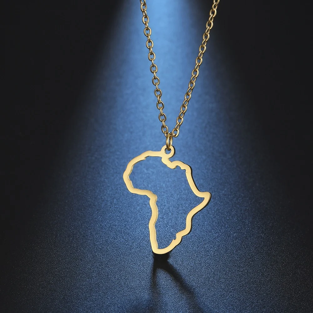 My Shape African Map Pendant Choker Necklaces For Women South Africa