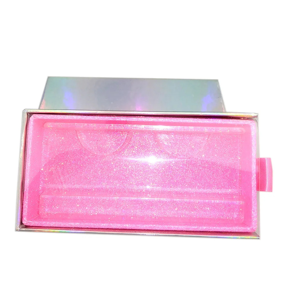 dark pink Богатое небо пять цветов блестящей бумаги ящика коробки подходят 25 мм ресницы - Цвет: dark pink