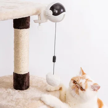 

Electronic Motion Cat Toy Electric Flutter Rotating Interactive Puzzle Smart Pet Cat Ball Toy Yo-Yo Lifting Ball