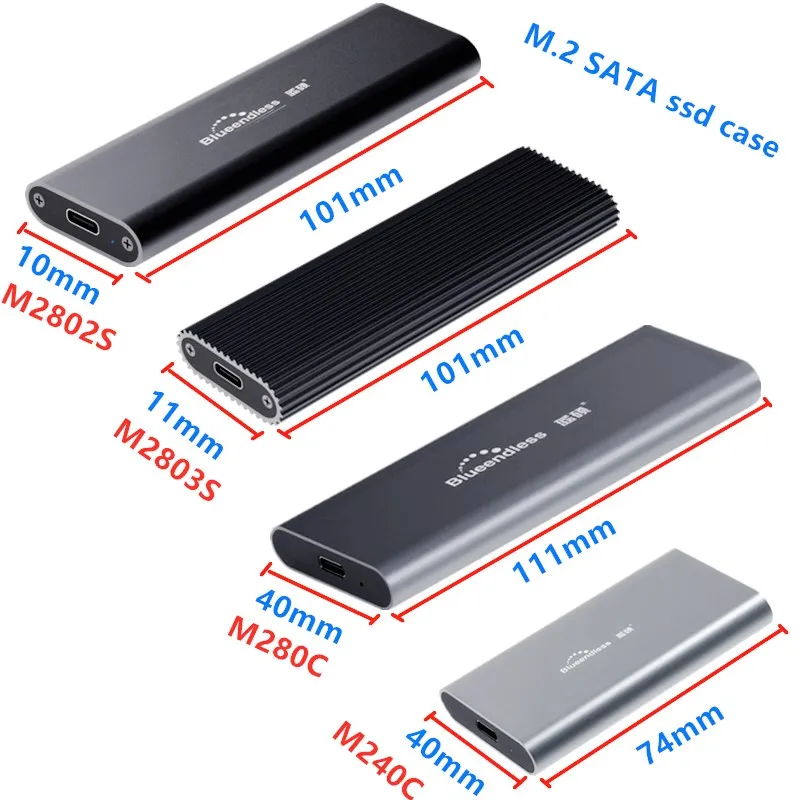 M.2 SATA NGFF m.2 ssd чехол Портативный SSD жесткий диск Корпус Тип c USB 3 0 2242/2260/2280 корпус