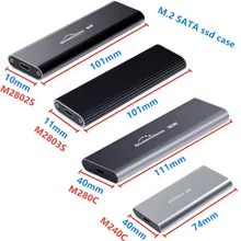 M.2 SATA NGFF m.2 ssd чехол Портативный SSD жесткий диск Корпус Тип c USB 3,0 2242/2260/2280 SSD корпус алюминиевый SSD Caddy