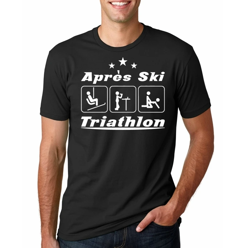 Apres лыжные футболки TRIATHLON забавные повседневные персональные с юмористическим