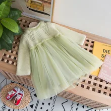 Baby Winter Dresses Thicken Warm Kids Lace Dresses Fashion High-grade Girls Princess Dress Cute Baby Girl Clothes 3 4 5 6 7