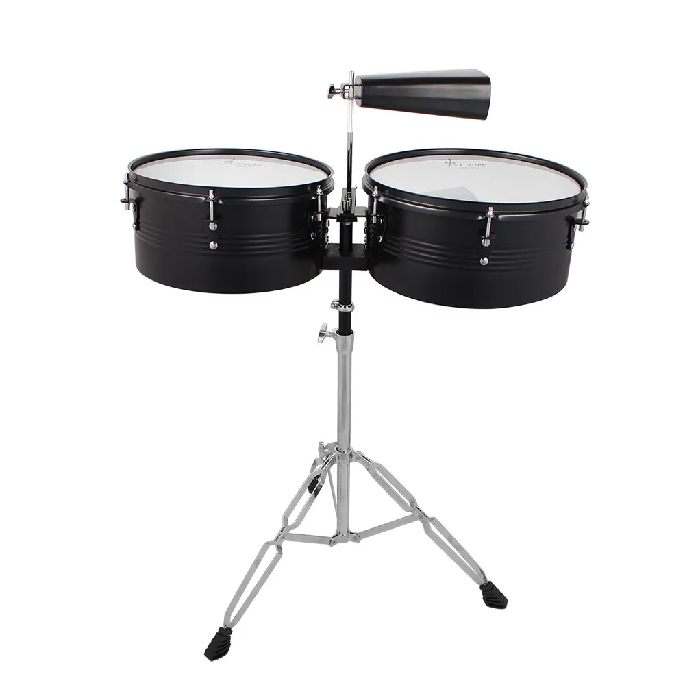 

Hot New High Quality 13" & 14" Timbales Drum Set with Stand and Cowbell