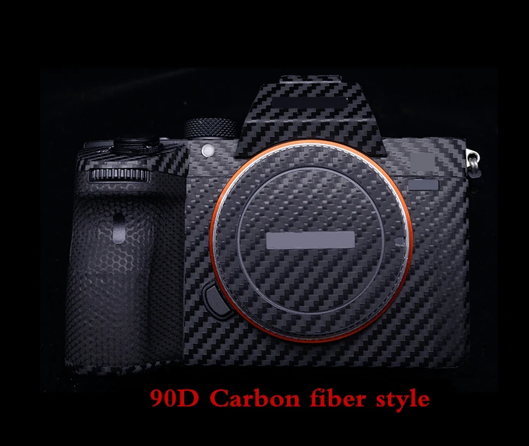 Антиокислительная наклейка для камеры Canon 80D 90D M6MARKII2, Защитная пленка для защиты от истирания - Цвет: 90D Carbon fiber
