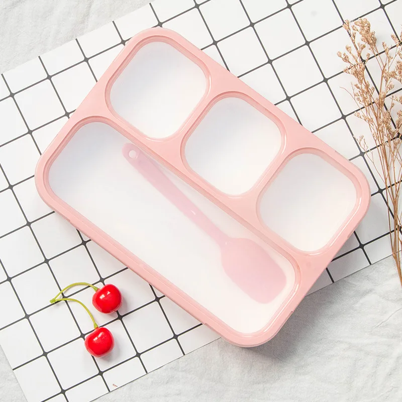1200m Lunch Box Microwavable Food Storage Container With Compartments Leakproof Thermal Bento Box BPA Free Picnic School - Color: Purple 4 compartment